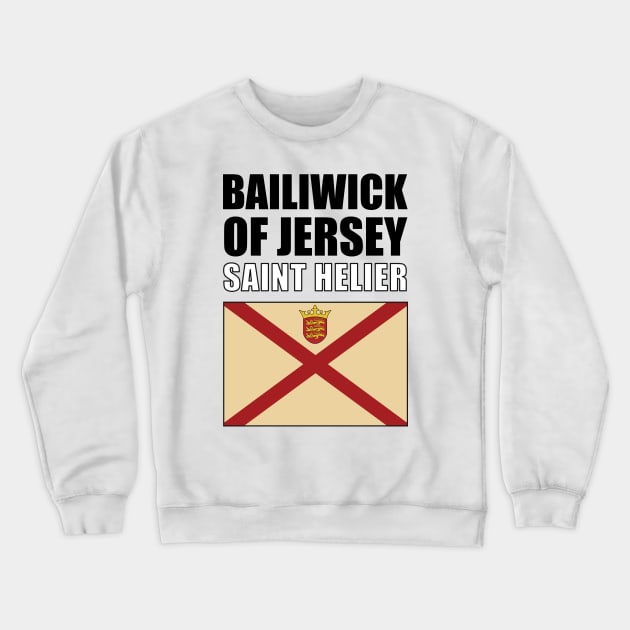 Flag of Bailiwick of Jersey Crewneck Sweatshirt by KewaleeTee